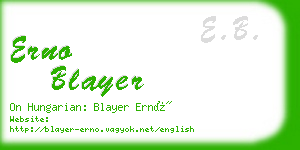 erno blayer business card
